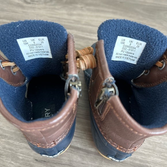 Sperry Saltwater Duckboot Navy & Brown Toddler Size 10M - Picture 5 of 10